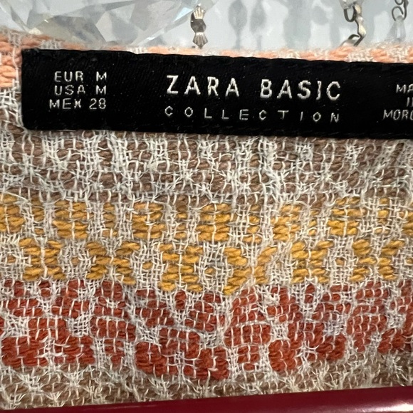 Zara Women's Boho Style Cropped Top Blouse Bleizer Jacket Multicoloured Size M - Picture 3 of 7